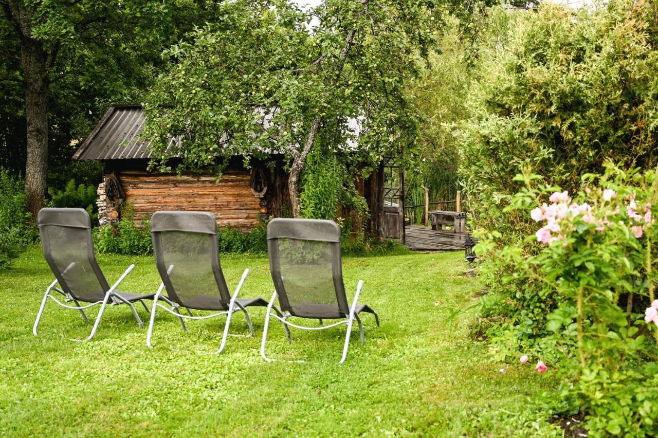 Villa Idilliska Latgaliesu Lauku Maja Ar Melno Pirti Aglona Esterno foto